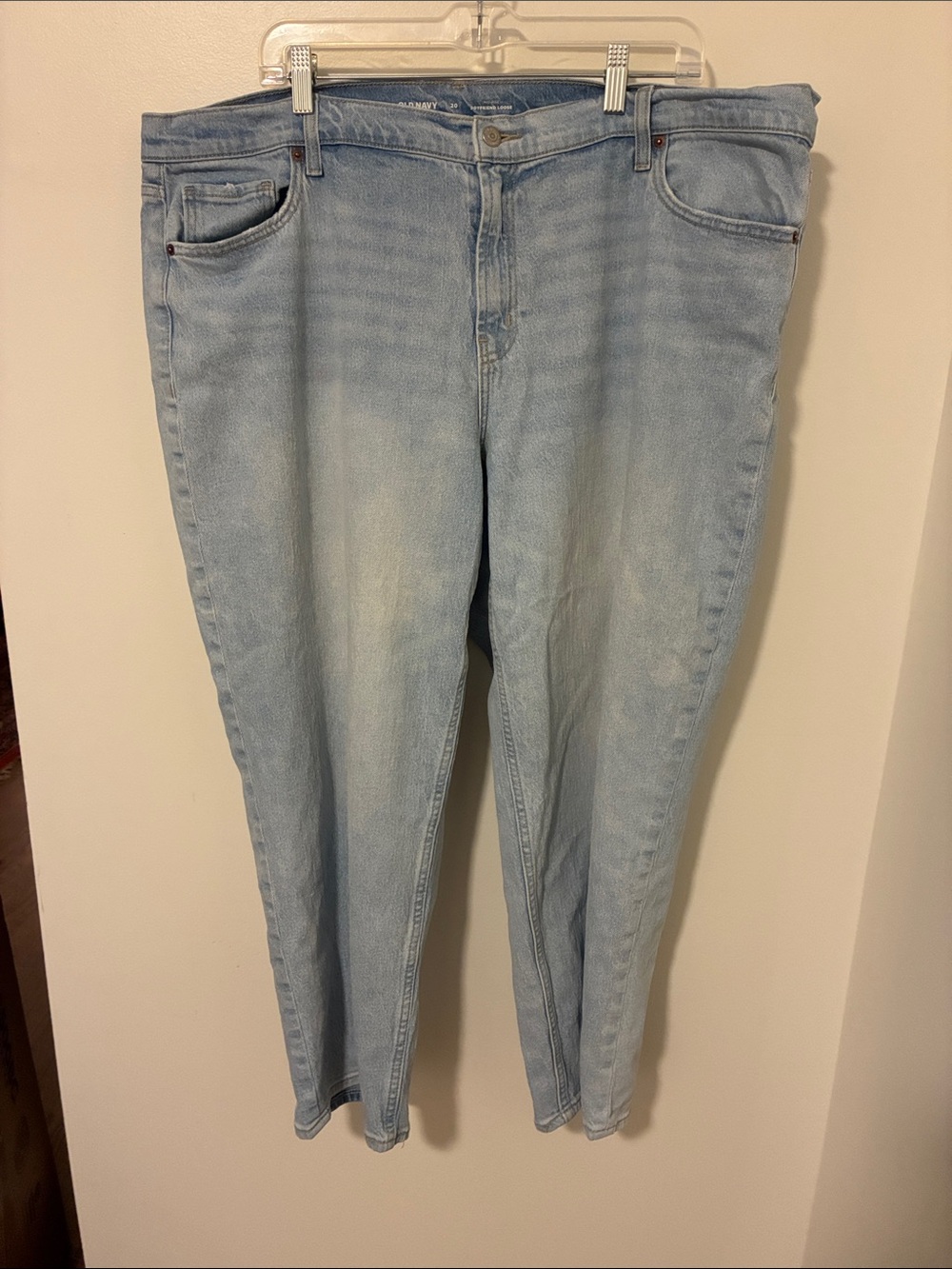 Old Navy Mid-Rise Boyfriend Loose Jeans Womens Plus Size 20 Vintage Worn Blue
